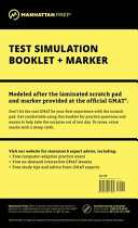 Manhattan GMAT Test Simulation Booklet w  Marker