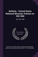 Bulletin   United States National Museum Volume No  290 1968  No  290 1968