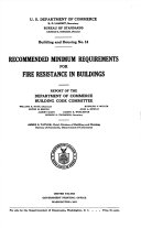 Recommended Minimum Requirements for Fire Resistance in Buildings