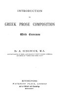 Introduction to Greek prose composition, with exercises