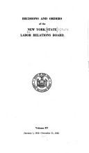 Decisions and Orders of the New York State Labor Relations Board