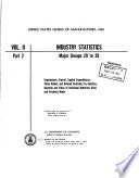 United States Census of Manufactures  1958  Industry statistics  2 v