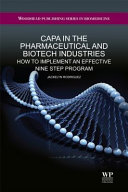 CAPA in the Pharmaceutical and Biotech Industries