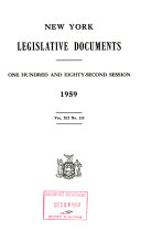 New York Legislative Documents Book PDF