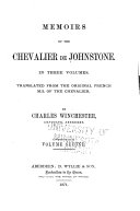 Memoirs of the Chevalier de Johnstone: Adventures after the battle of Culloden