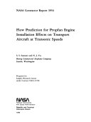 Flow Prediction for Propfan Engine Installation Effects on Transport Aircraft at Transonic Speeds Book