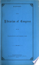 Report of the Librarian of Congress for the Year Ending December 1    