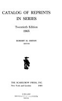 Catalog of Reprints in Series