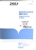 Government Reports Announcements   Index Book