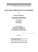 NAEP 1996 Mathematics State Report for South Carolina