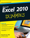 Excel 2010 For Dummies Book