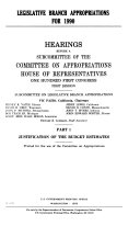 Legislative Branch Appropriations for 1990