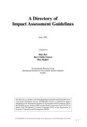 A Directory of Impact Assessment Guidelines