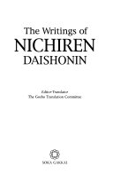 The Writings of Nichiren Daishonin