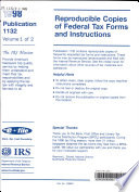 Reproducible Copies of Federal Tax Forms and Instructions