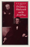 De Quincey  Wordsworth and the Art of Prose