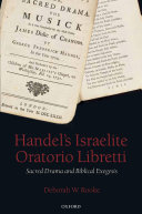 Handel's Israelite Oratorio Libretti