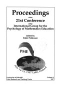 Proceedings of the     International Conference for the Psychology of Mathematics Education