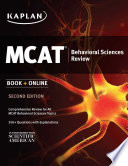 Kaplan MCAT Behavioral Sciences Review Book