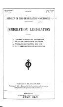 Federal immigration legislation. Digest of immigration decisions. Steerage legislation, 1819-1908. State immigration and alien law