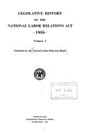 Legislative History of the National Labor Relations Act, 1935