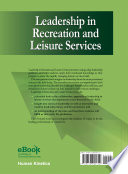 Leadership in Recreation and Leisure Services Book