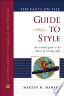 The Facts on File Guide to Style Book