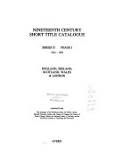 Nineteenth Century Short-title Catalogue: phase 1. 1816-1870