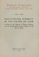 Participated eternity in the vision of God Pdf/ePub eBook