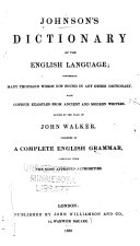 Dictionary of the English Language ...