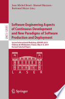 Software Engineering Aspects of Continuous Development and New Paradigms of Software Production and Deployment Book