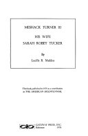 Meshack Turner III, His Wife Sarah Robey Tucker
