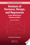 Analysis of Variance  Design  and Regression