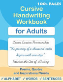 Cursive Handwriting Workbook for Adults Book