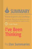 Summary of I   ve Been Thinking      Review Keypoints and Take aways 