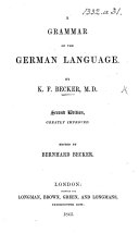 A Grammar of the German Language. With nine grammatical tables