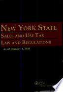 New York State Sales and Use Tax Law and Regulations