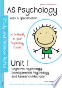 AS Psychology Unit 1  Cognitive Psychology  Developmental Psychology  Research Methods