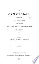 Y Cymmrodor  Embodying the Transactions of the Cymmrodorion Society of London