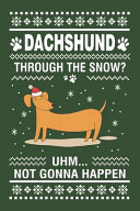 Dachshund Through The Snow Not Gonna Happy