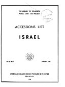 Accession List  Israel
