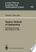 Modern Methods of Optimization Book