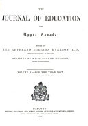 The Journal of Education for Upper Canada