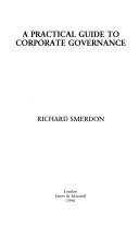A Practical Guide to Corporate Governance