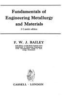 Fundamentals of Engineering Metallurgy and Materials
