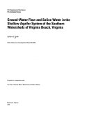 Ground-water Flow and Saline Water in the Shallow Aquifer System of the Southern Watersheds of Virginia Beach, Virginia