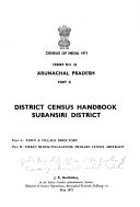 District Census Handbook  Subansiri