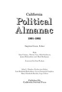 California Political Almanac 1991 1992