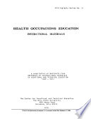 Health Occupations Education Instructional Materials