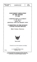 Concurrent Resolution on the Budget FY 2008